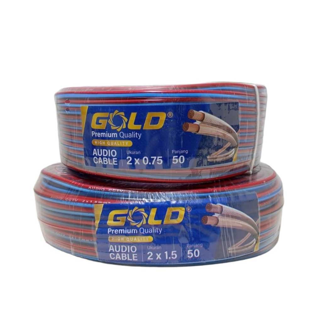 KABEL SERABUT TRANSPARAN ROUND GOLD 2x0.75 | 2x1,5 40 YARD TERMURAH