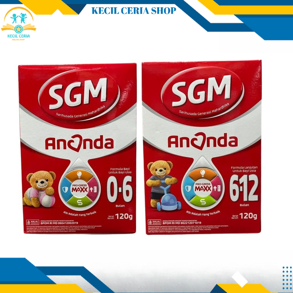 SGM Ananda 120gr - 0-6 Dan 6-12 Bulan Susu Formula Pertumbuhan Bayi Kecil Ceria