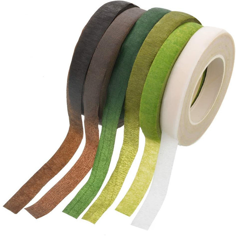 

5/1 Roll Self-adhesive Bouquets Floral Stem Paper Tapes Stamen Wrapping Florist Tape Floriculture Tape DIY Florist Green Tapes