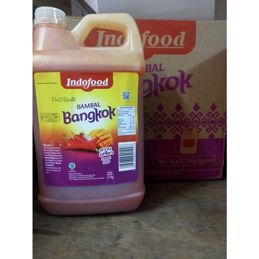 

SALE Indofood Sambal Bangkok Galon 5,5 Kg
