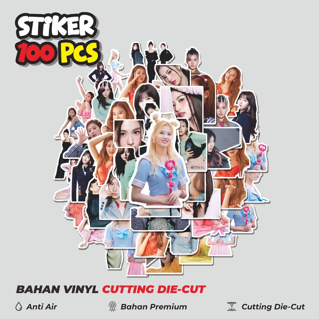 

Terbaru! 50 pcs Stiker Sana Twice Girls Band Dekorasi Lucu Kreatif untuk Notebook, Skateboard, HP