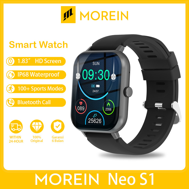 

Morein Smartwatch S1 IPS 1.83" Ai Voice Assistant 100+ Sport Mode Bluetooth Call Jam Tangan Pintar