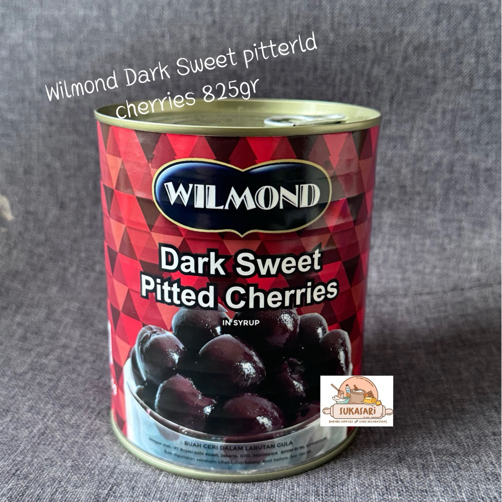 

Wilmond Dark Sweet Pitted Cherries 825gr ceri hitam gelap Dark cherry wilmon dark cherry kaleng