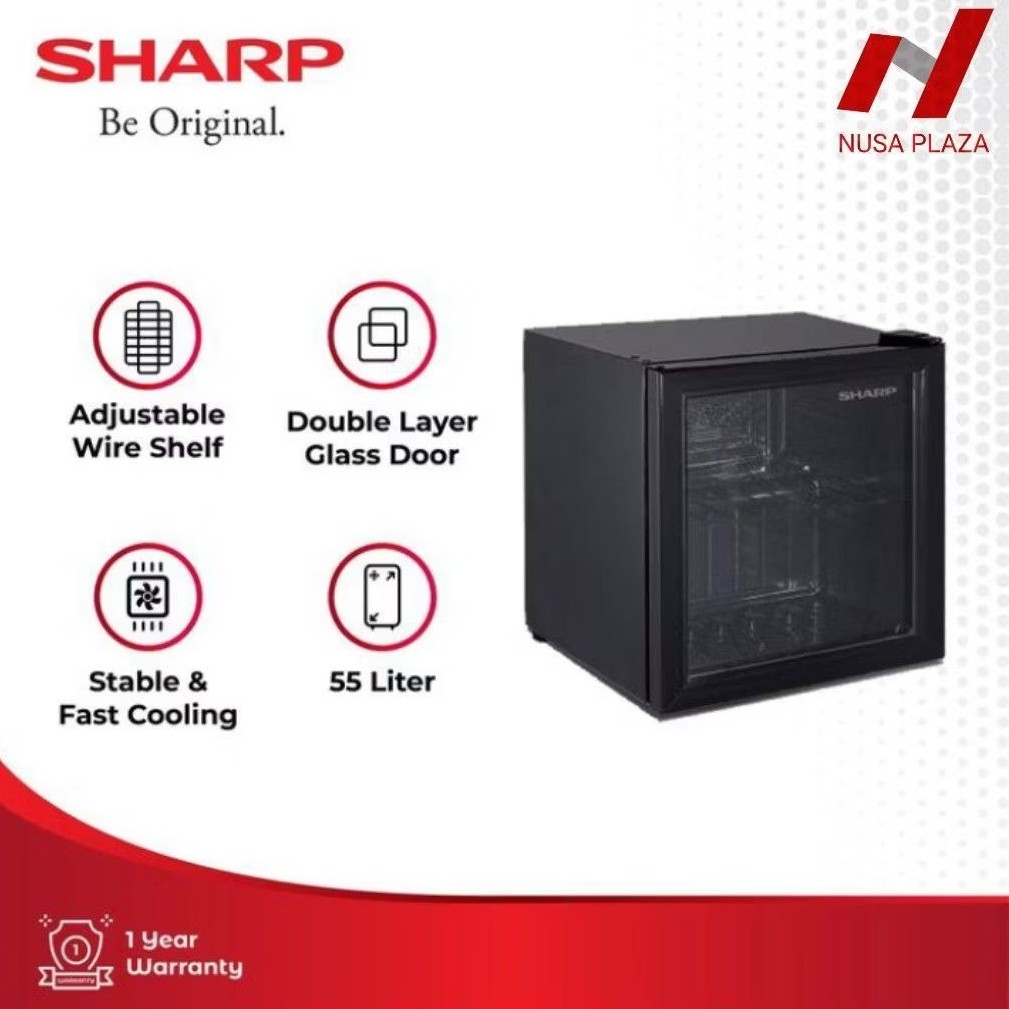 SHOWCASE MINI SHARP SCH-50X-FS 55 Liter MDN