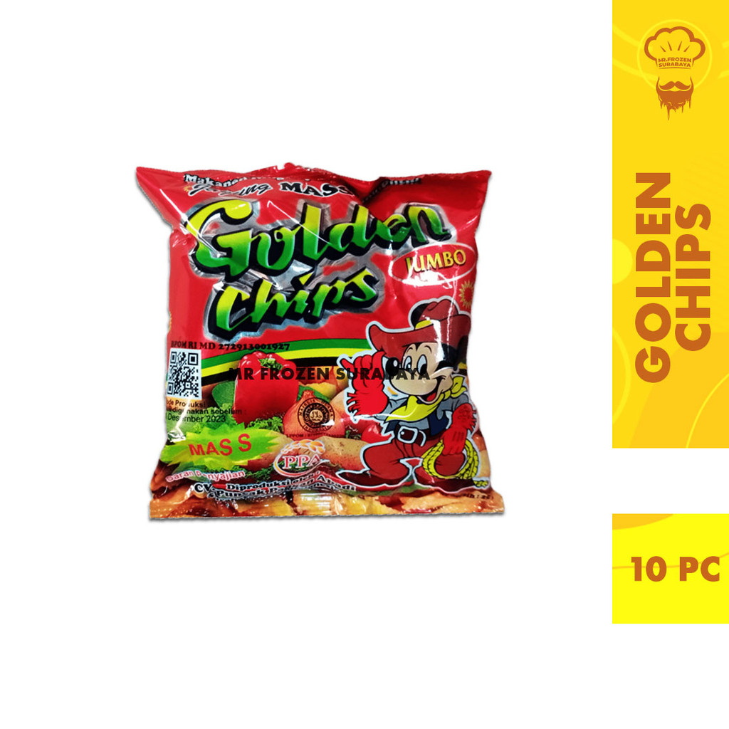 

Snack Golden Chips Potato Chips Kemasan Renteng Isi 10p