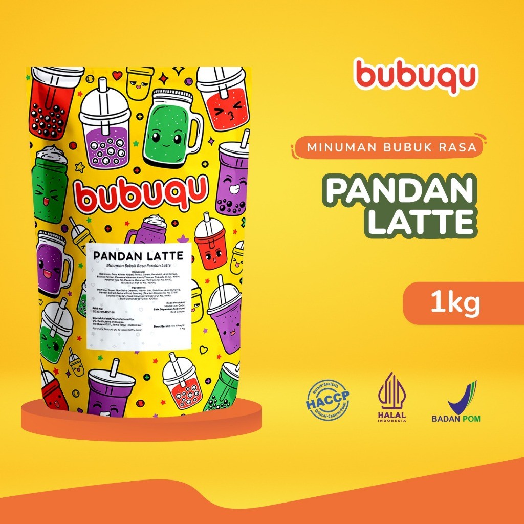 

Bubuqu Pandan Latte Powder Drink 1 Kg - Bubuk Minuman Pandan Susu