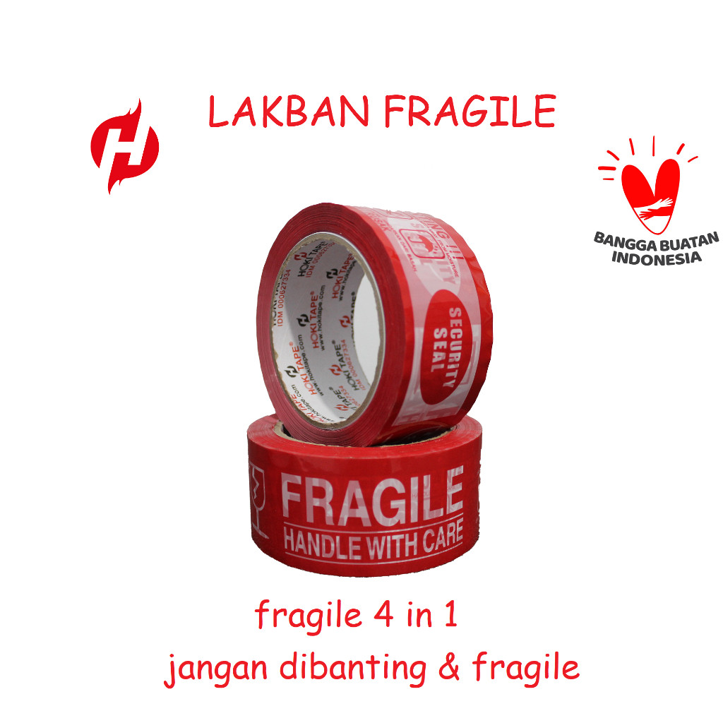 

New LAKBAN PRINTING FRAGILE / UNBOXING / All in 1 Harga Perslop (isi6pcs)Premium