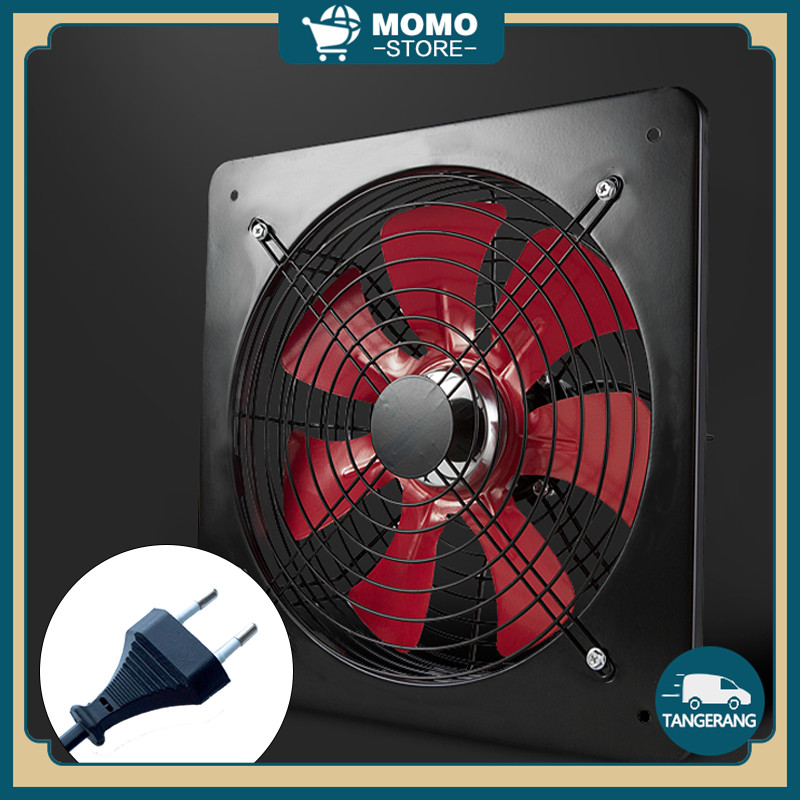 Kipas Exhaust Dinding 10/12/14 Inch Exhaust Fan Dinding Besar EU AC 220V Ducting Exhaust Fan Booster