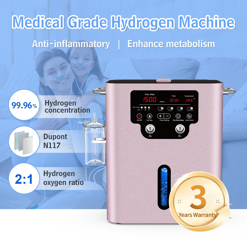 Home Use Hydrogen&Oxygen Therapy Device Dual Hydrogen Water Generator 1500ML H2 Inhaler Machine gene
