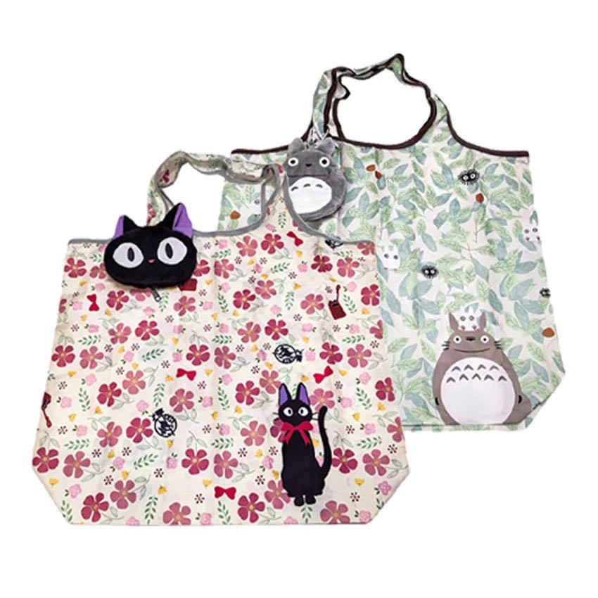 Owl Store - Shopping Bag Ghibli Eco Bag Tas Kantong Belanja Lipat Jumbo Dengan Boneka Pouch Totoro