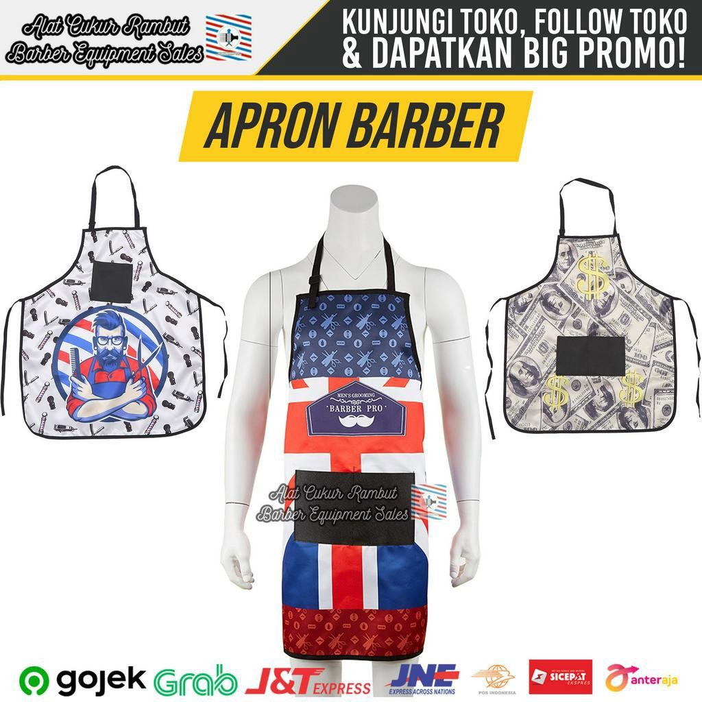 Apron Barber Apron Barbershop Celemek Barber Celemek Barbershop Motif