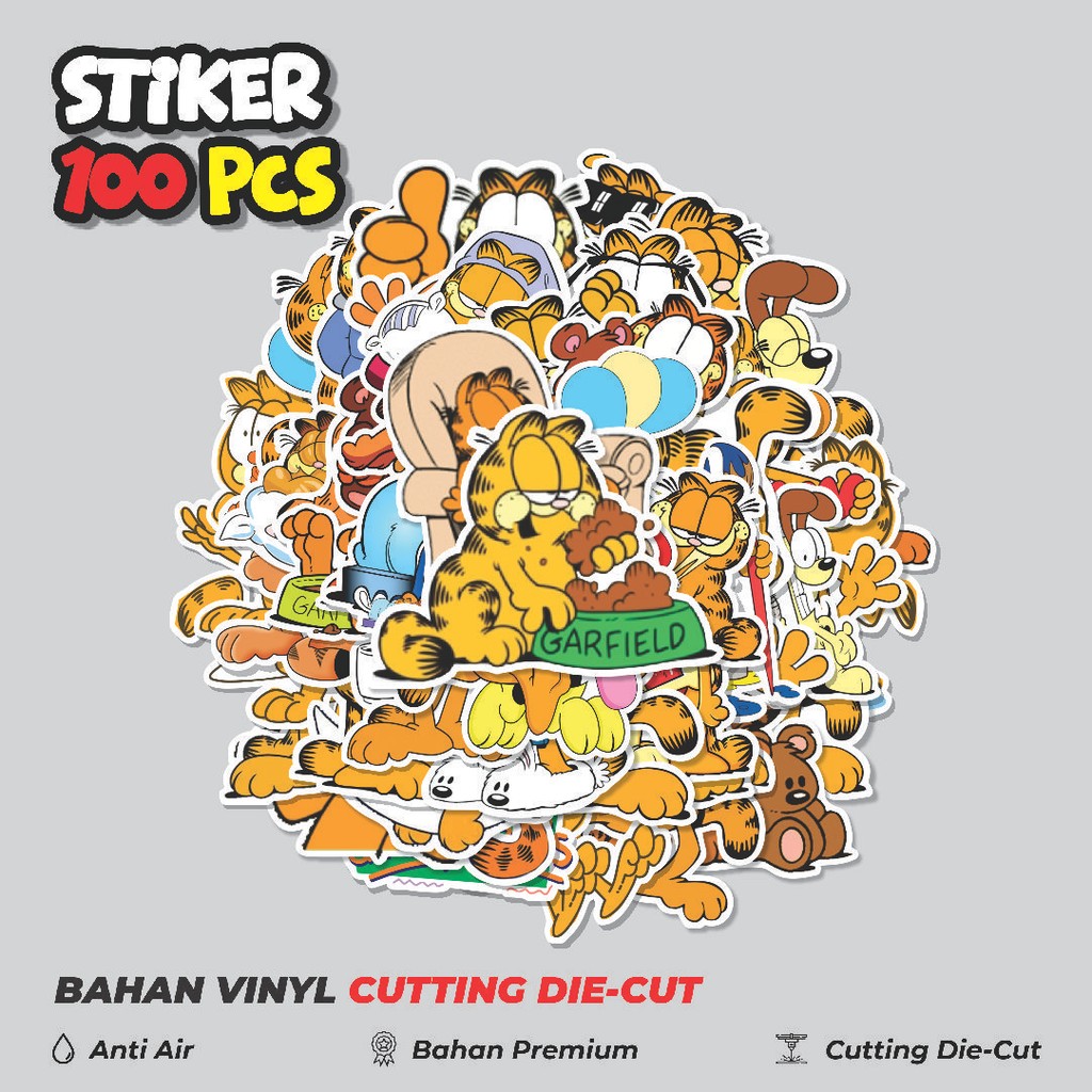

Terbaru! 50 pcs Stiker Kartun Garfield Dekorasi Lucu Kreatif untuk Notebook, Skateboard, HP