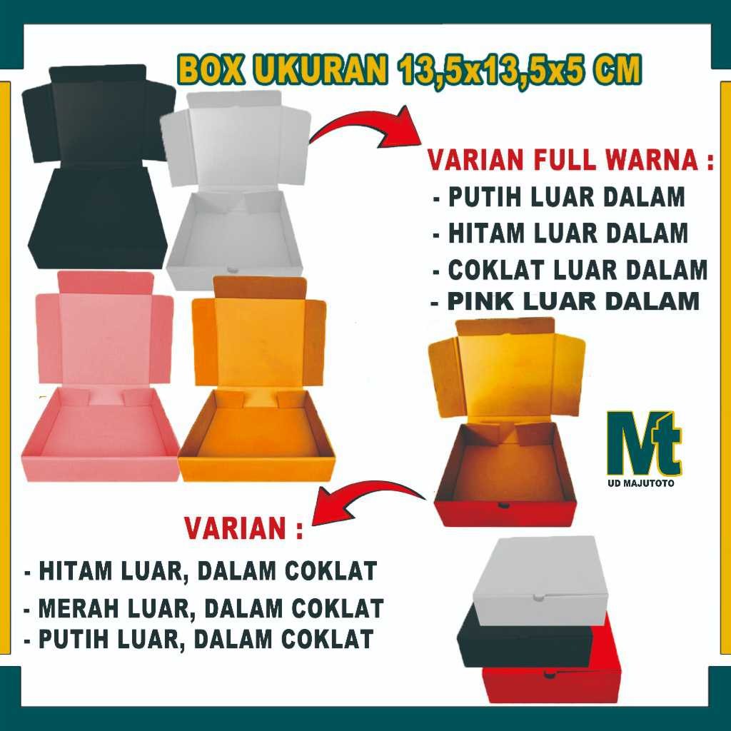 

Box 13,5x13,5x5 Cm / Box Lipat Depan / Kardus Polos