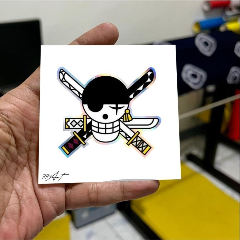 Stiker Zoro, anime, one piece, anime one piece, stiker reflektive nyala, hp, motor