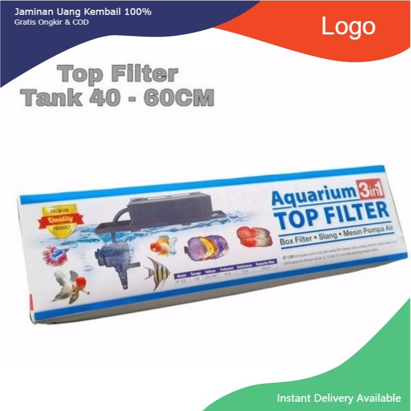 FILTER POMPA KOMPLIT TOP FILTER BOX AQUARIUM 3 IN 1 MARVIN SP1200