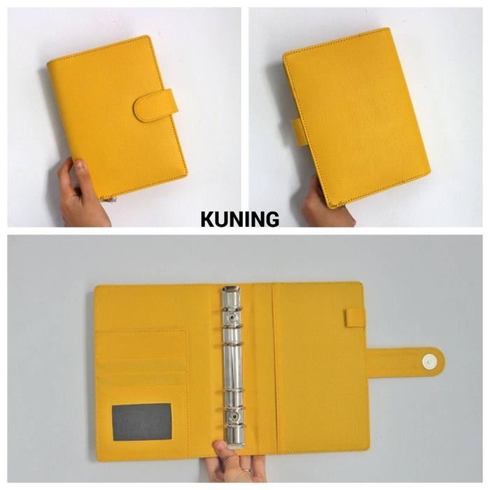 

Prisa - Binder A6 ring 6/Cover agenda keuangan/Binder termurah - KUNING