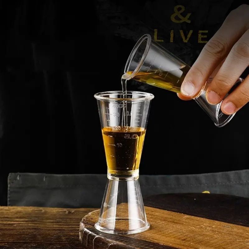 JIGGER TAKAR SIRUP GULA | GELAS TAKAR JIGGER PENAKAR SIRUP BARISTA | JIGGER TRANSPARAN JIGGER CUP