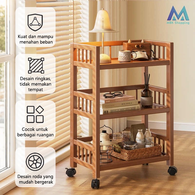 ZENITSTORE MBK - Rak buku Praktis Rak Susun Kayu Rak Kayu Serbaguna / Rak penyimpanan yang bisa dipi