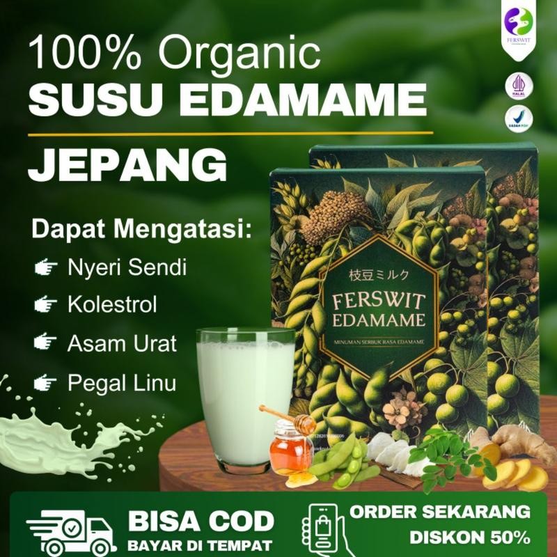 

Terlaris Ferswit Susu Edamame Jepang Asli Original - Diformulasikan Untuk Sakit Sendi, Kolestrol & Asam Urat