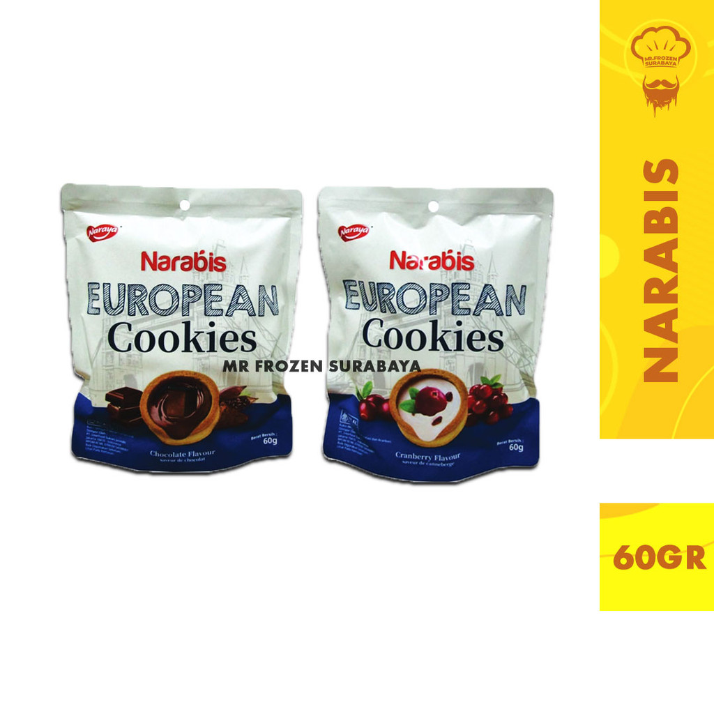 

Narabis Cookis Europan Kue Lumer Chocohip Naraya 60gr