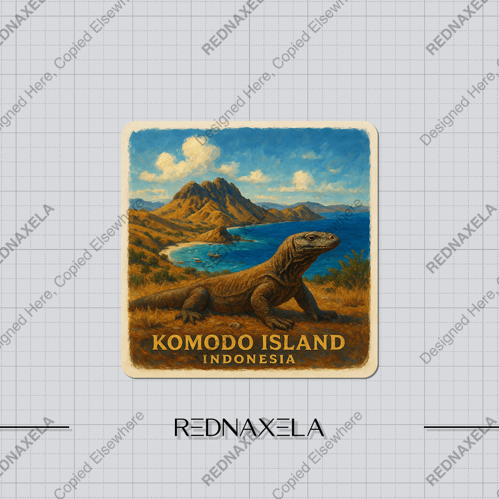 

Stiker Vinyl Komodo Island Waterproof Travel Sticker