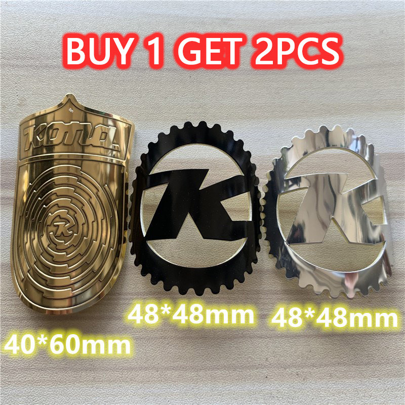 2x  KONA Bike Head Badge Aluminum Decals Stickers For MTB BMX Folding Bicycle Front Frame Cycling Ac
