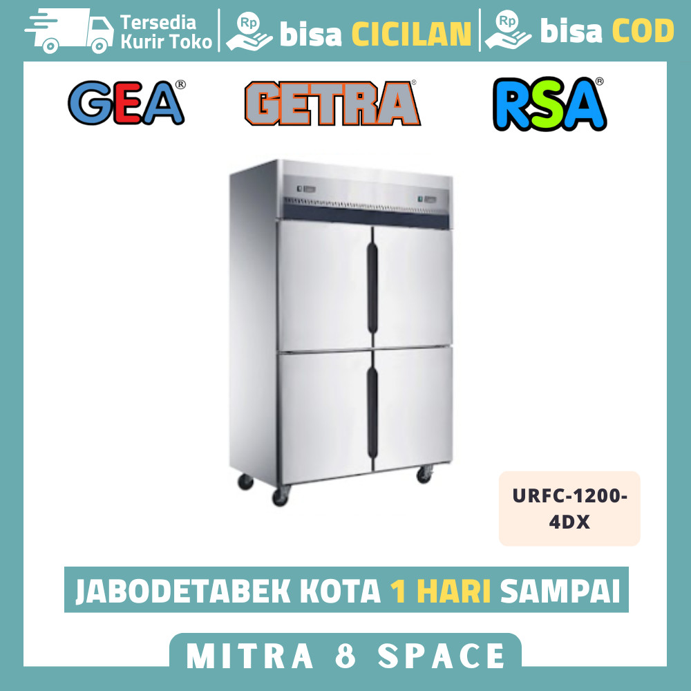 UPRIGHT FREEZER CHILLER GEA URFC-1200-4DX FREEZER CHILLER 4 PINTU