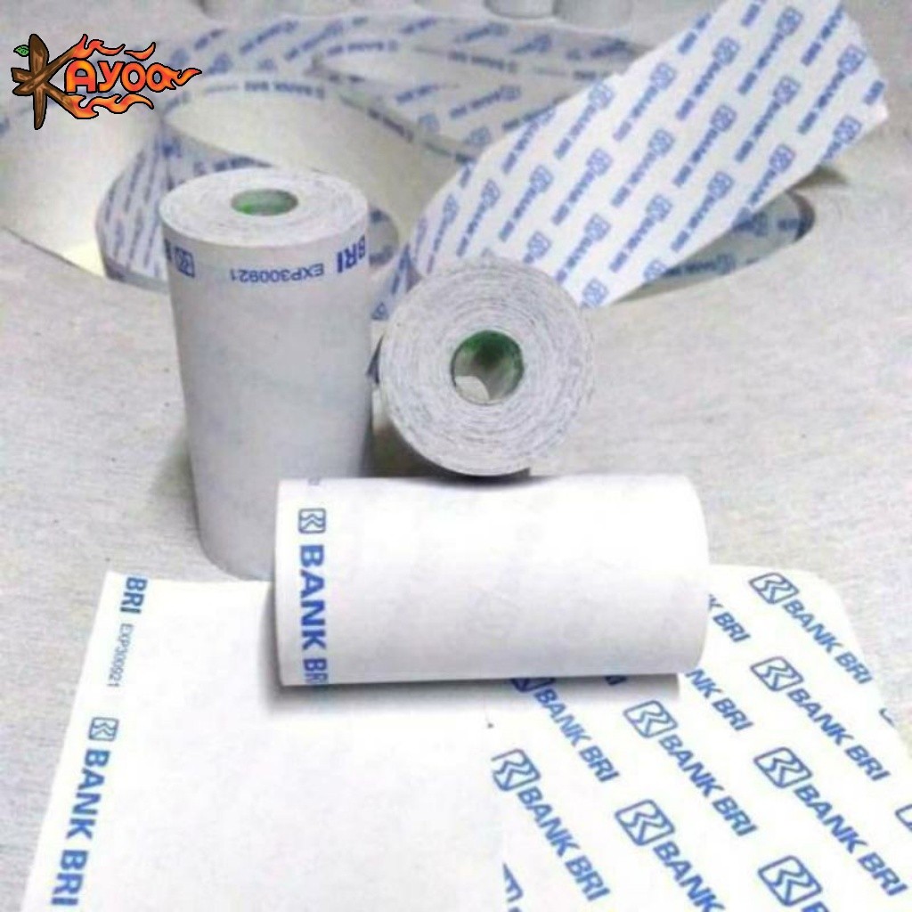 Kertas Struk Thermal EDC LOGO BANK BRI 58X30 57X30 58mm untuk EDC Brilink dan Printer Mini Bluetooth