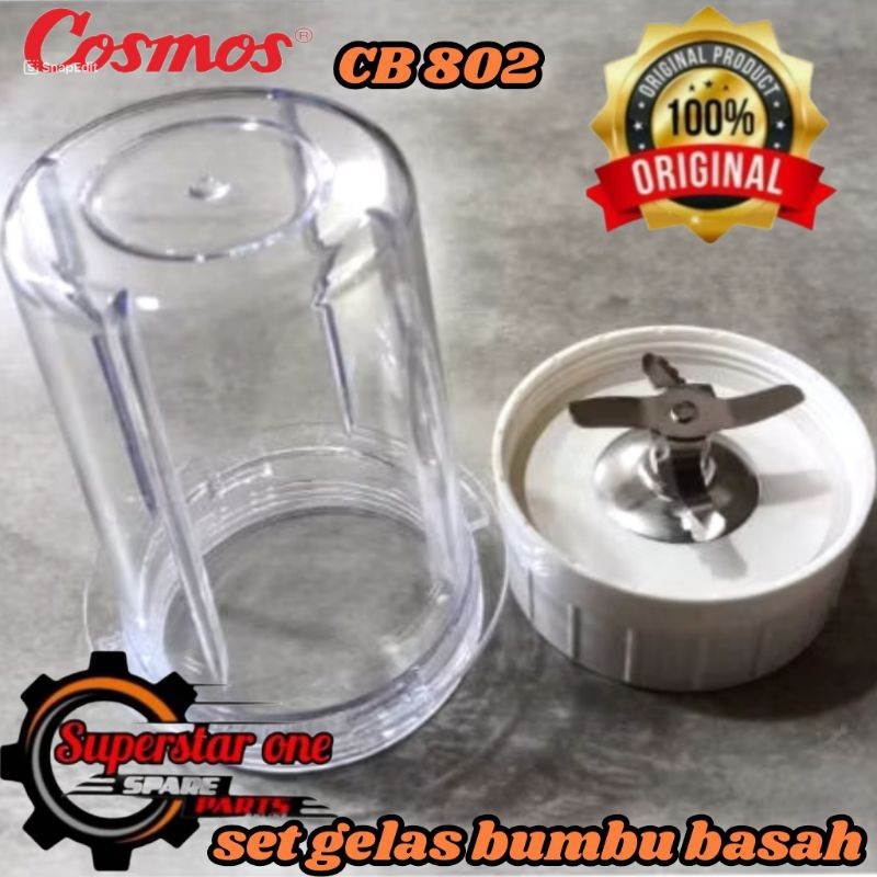 Pisau Blender + Gelas Bumbu Cosmos CB-802 CB,802Murah