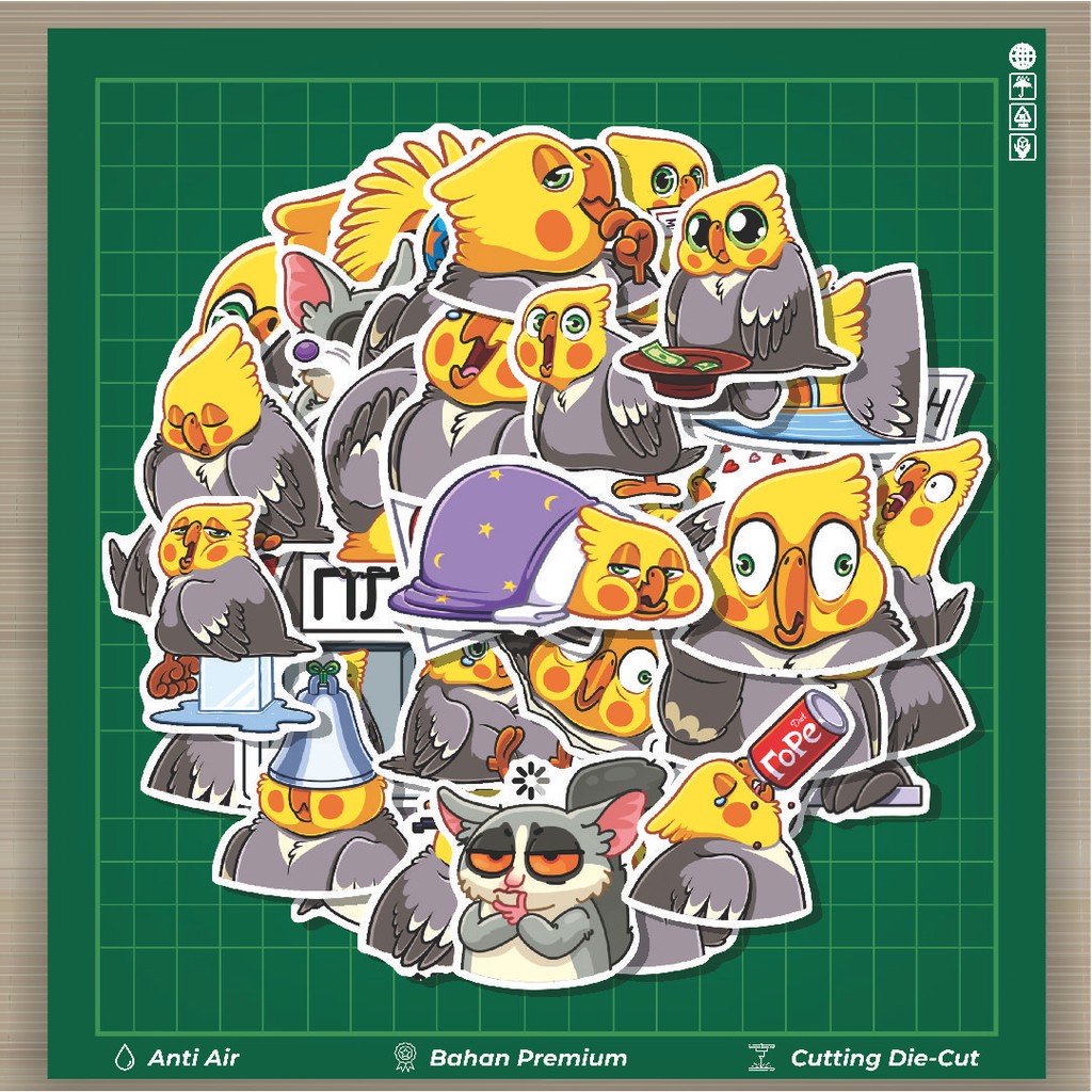 

HOT 50 PCS STIKER Stiker Bird Yellow [Burung] Stiker Fashion Cars Decal Dingin Kartu Album Custom Vinyl Anti Air- Sticker Aesthetic Buku Journal Koper Casing HP Tablet Laptop Helm Motor Botol Minum