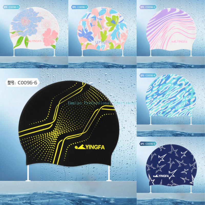 YINGFA Extra Large Swimming Cap Untuk Wanita Dengan Rambut Panjang Tahan Air Nyaman Desain Tinggi Te