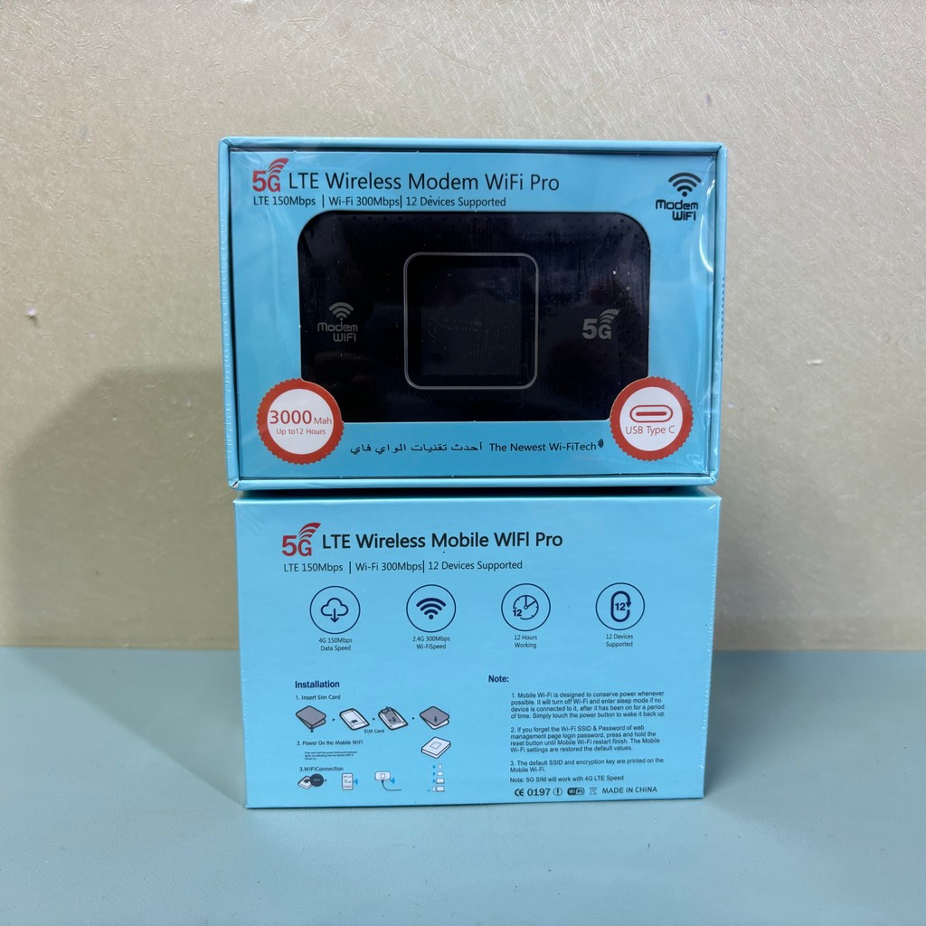 4G LTE WiFi Router Modem Portable Hotspot Pocket WiFi SIM Card LTE Router Mobile Wireless Router Wit