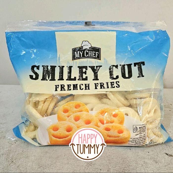 

MY CHEF smiley cut kentang beku frozen food french fries potato - Ori 1kg