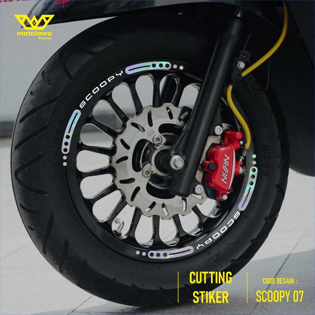 Stiker Velg Scoopy R12 07 Sticker Pelek sepeda motor