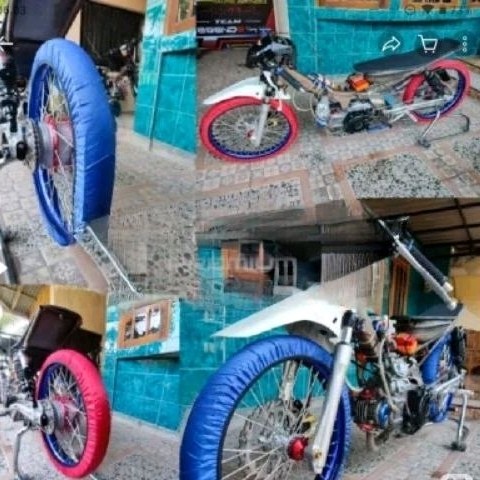 | READY STOK Sarung Cover BAN DRAG Ban Kecil Ring 17 1SET (depan belakang) Wk-2