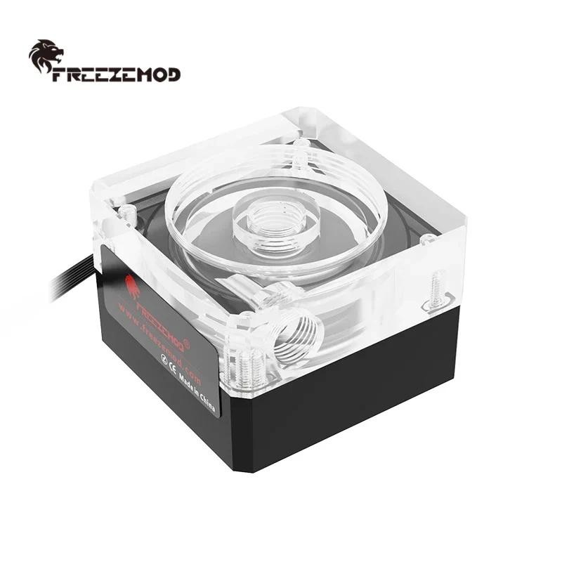 

FREEZEMOD water cooler water pump ultra-thin PWM speed control 4.6cm thick flow 500L support OD50 tank. PU-SZM6