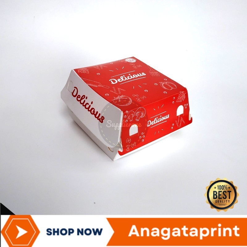 

Box Burger, Kemasan Burger, Tempat Burger, Paper Tray Burger