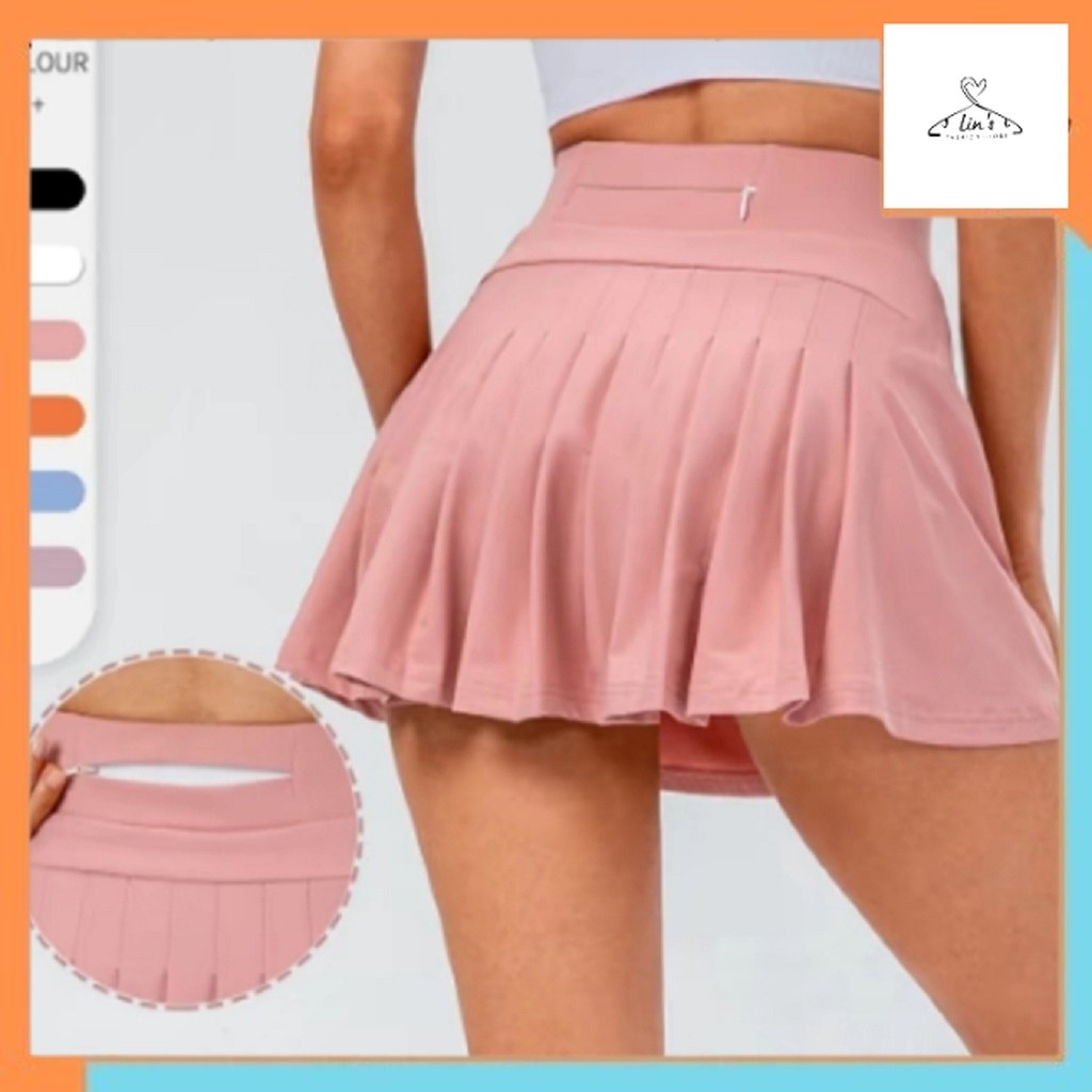 Outfit olahraga Rok Celana Olahraga Wanita Model Rempel/Rok Celana Untuk Senam Zumba Lari Tenis Golf