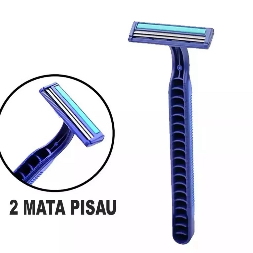 (GROSIRAN) Alat Cukur Jenggot 2 Mata Pisau Alat Pencukur Kumis Jenggot Serbaguna