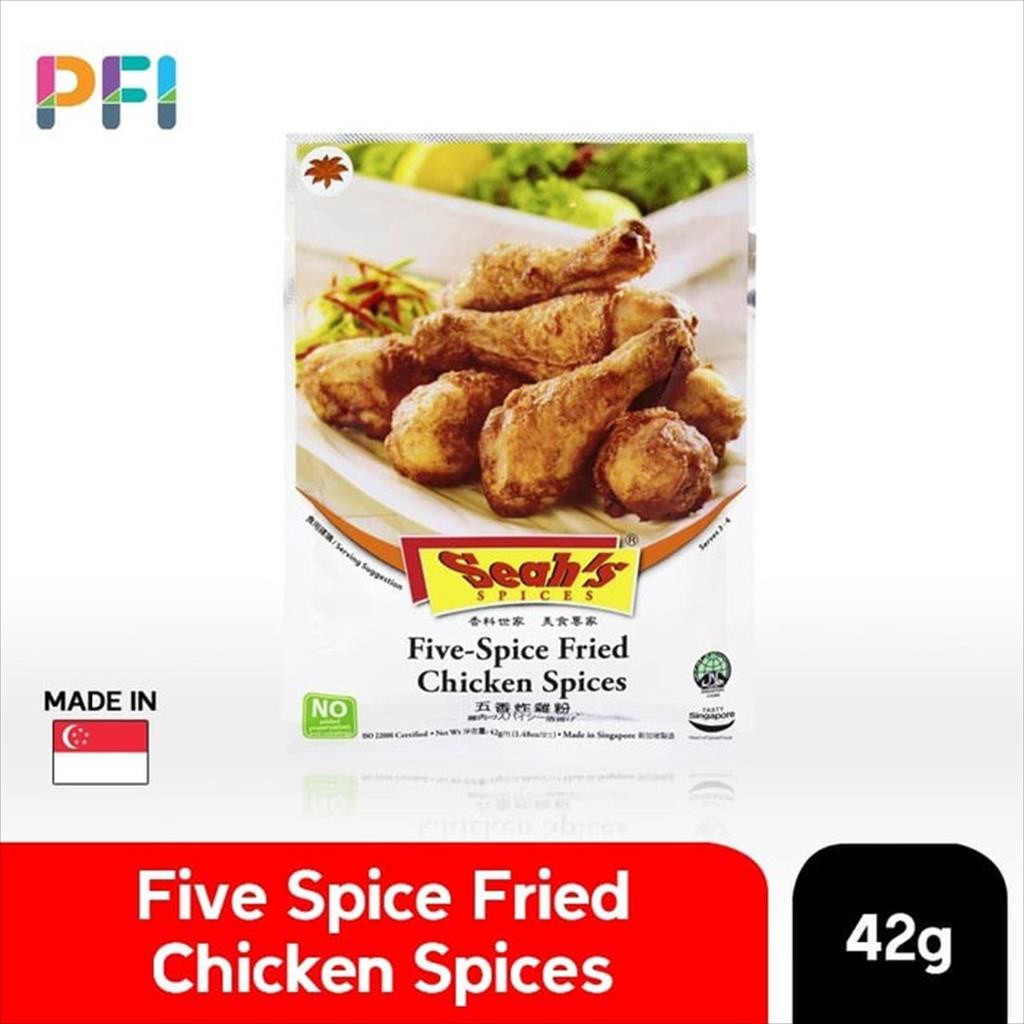 

Seah Five Spice Fried Chicken Spices 42g - Bumbu Ayam Goreng Halal