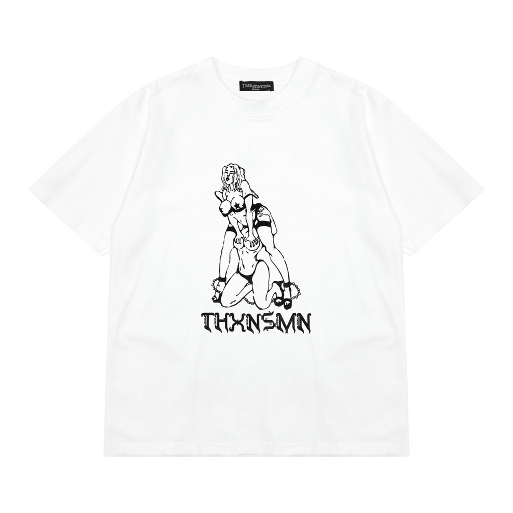 gaya jalanan Kaos Izzy Putih Thanksinsomnia - Merchandise Resmi Bernapas