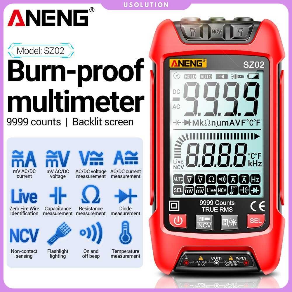 ANENG Digital Multimeter Multitester Voltage Tester Burn Proof - SZ02