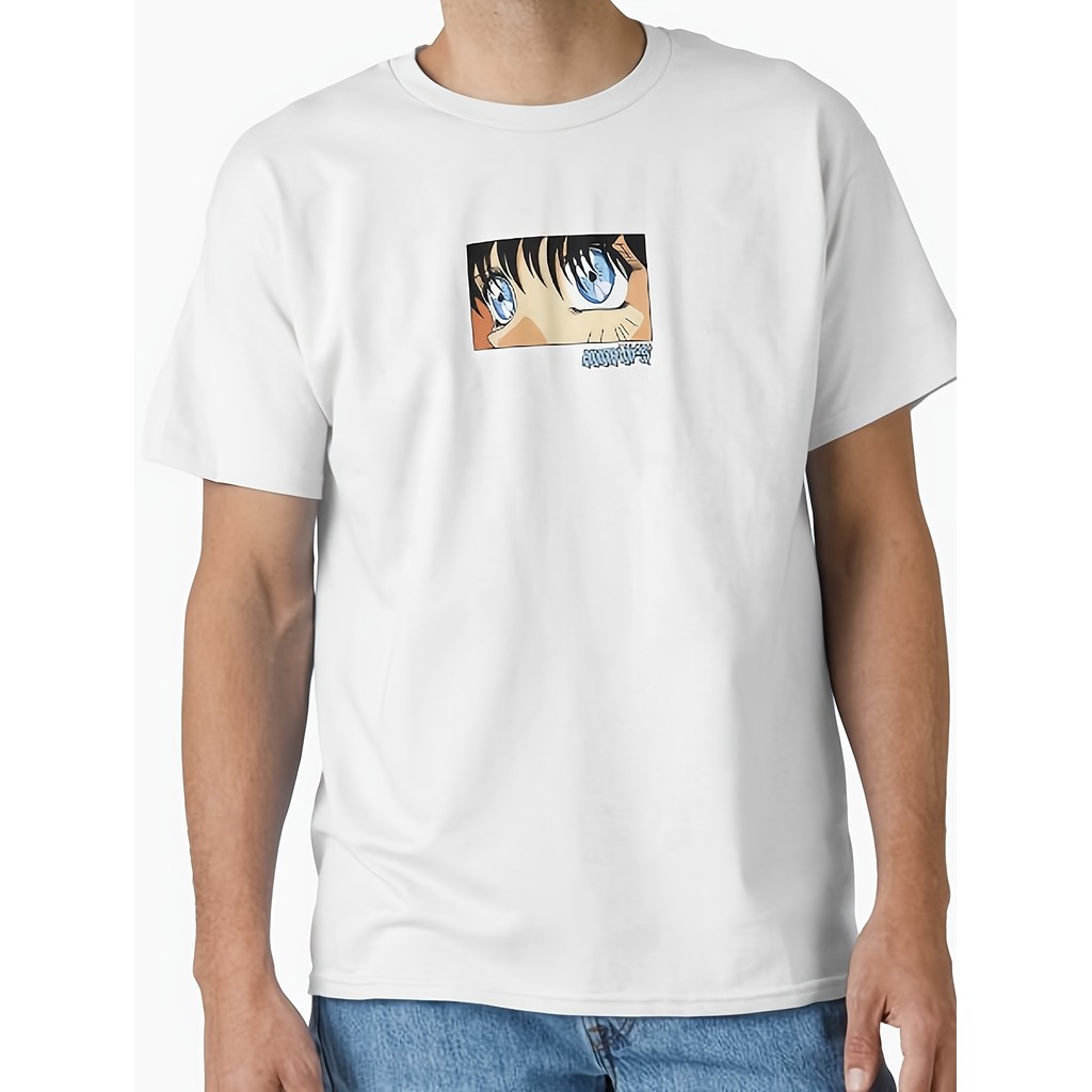 Kaos Pria Retro Anime Kartun Hook Ups Seksi Klasik, 220G Katun Combed, Sablon Satuan, Lengan Pendek,