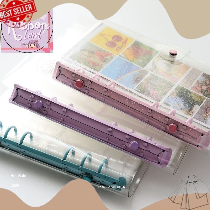 

NEW ARRIVALS A5 Binder Glittering Transparan Diary Notebook Besi Warna RIBBON