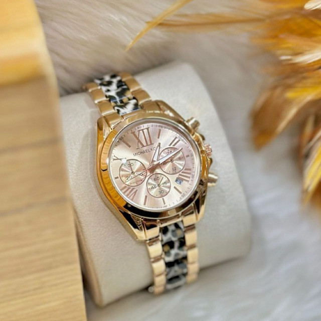 Jam Tangan Wanita MK Strap Keramik Quartz Anti Air Bisnis Fashion Kasual