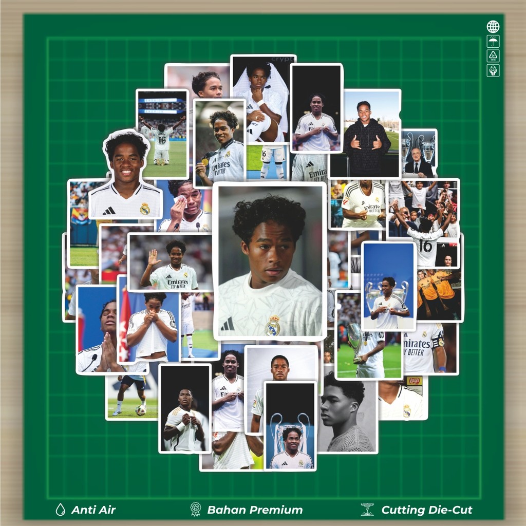 

HOT 50 PCS STIKER Stiker Sepak Bola RM Endrick V1 Stiker Fashion Cars Decal Dingin Kartu Album Custom Vinyl Anti Air- Sticker Aesthetic Buku Journal Koper Casing HP Tablet Laptop Helm Motor Botol Minum