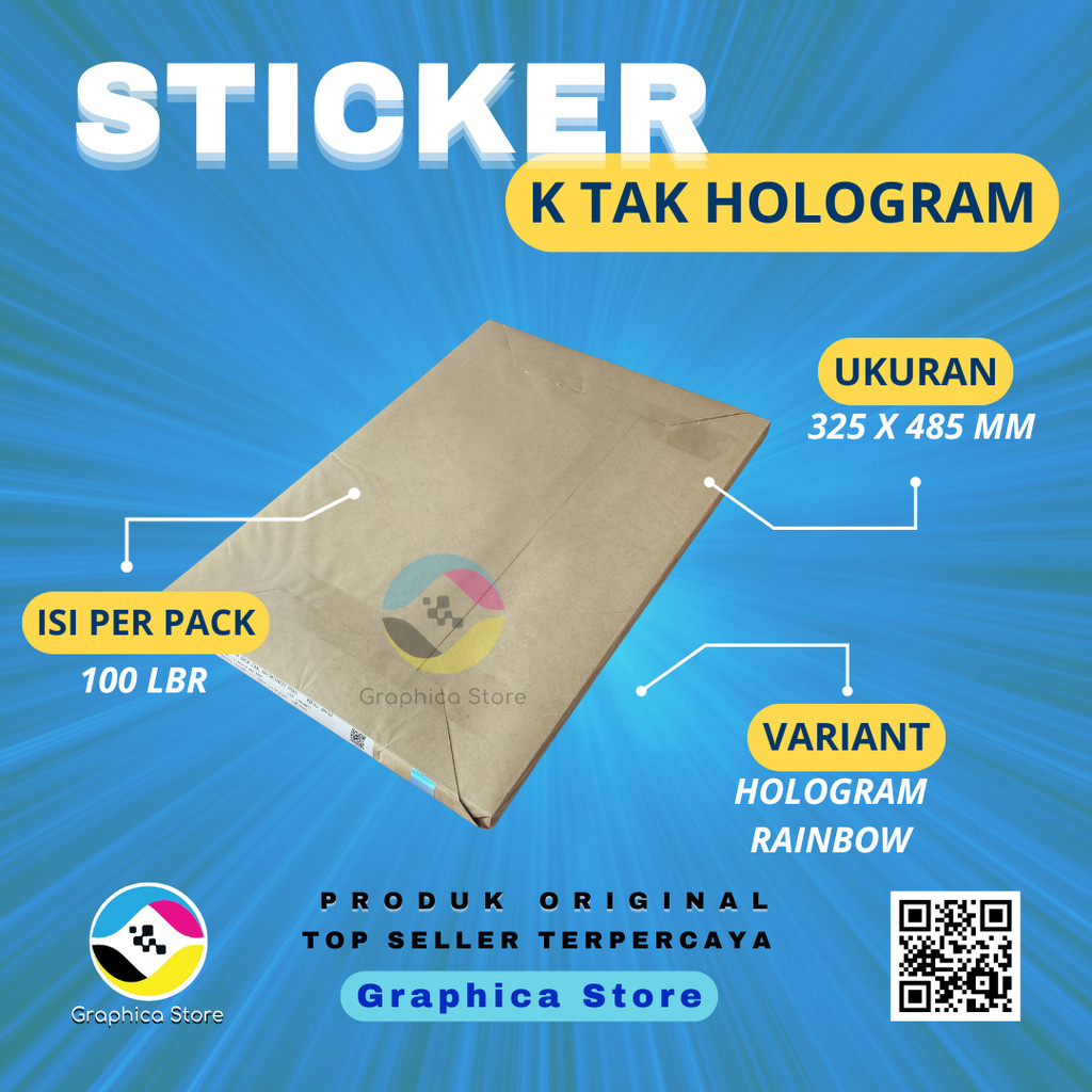 

KTAK Hologram Sticker | Hologram Laser A3+ Hologram Rainbow Sticker | Sticker KTAK