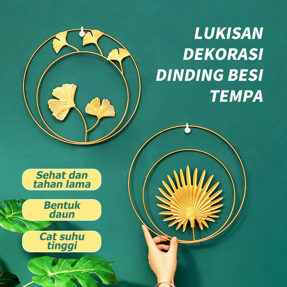 Metal Hiasan Ruang Daging Besi Frame Nordic Gold Tamu Sofa Daun