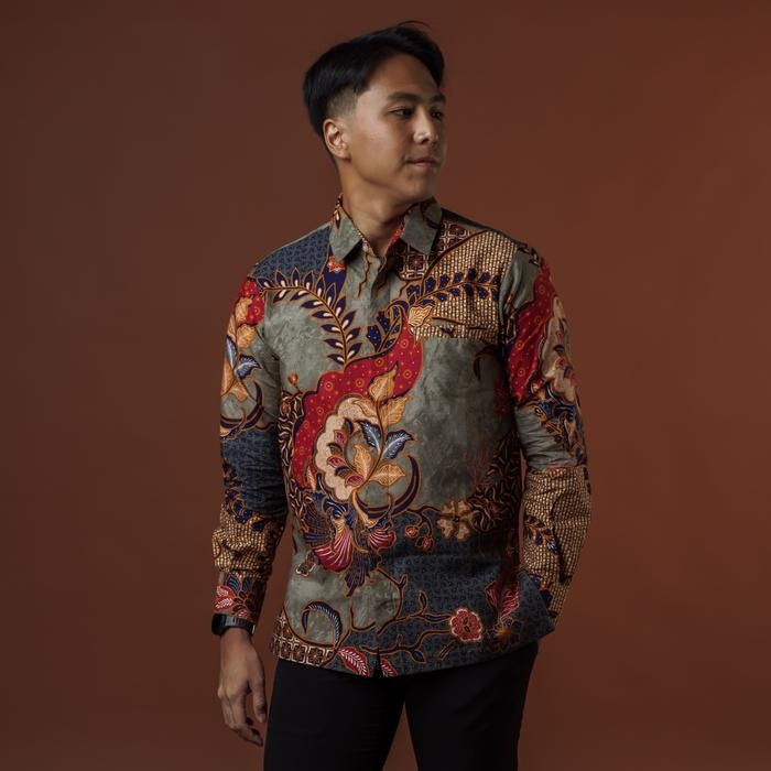 Kharis - Mandalas Kemeja Batik Pria Premium Lengan Panjang - S