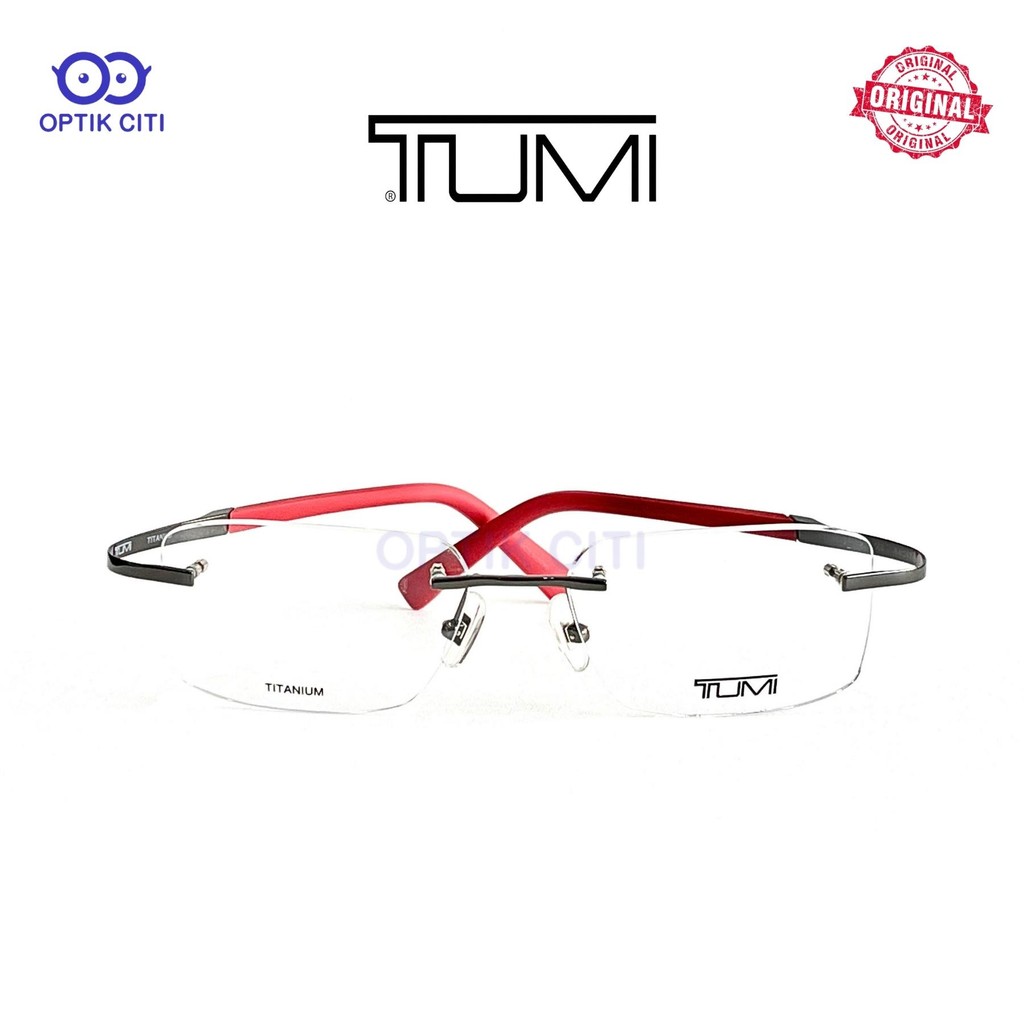 Frame Kacamata Titanium Rimless Pria Original Tumi VTU 034 -C0568